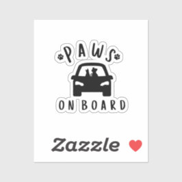 Pootjes aan boord van Schattigee Pet Lover Car Sticker