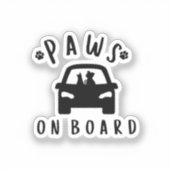 Pootjes aan boord van Schattigee Pet Lover Car Sticker (Voorkant)