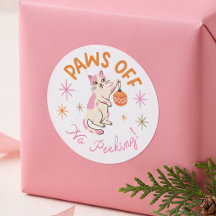 Pootjes Af Niet Kijken Tot Kerstmis Kat Sticker