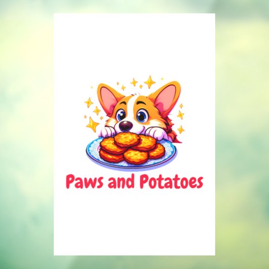 Pootjes en aardappelen raamsticker (Vel 3)