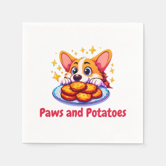 Pootjes en aardappelen servet (Voorkant)