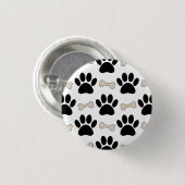 Pootjes En Botjes Patroon Hond Ronde Button 3,2 Cm (Voorkant /achterkant)