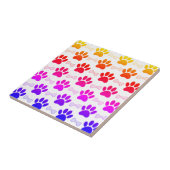 Pootjes en Botten kleurrijk patroon Tegeltje (Zijkant)