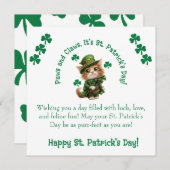 Pootjes en klauwen St. Patrick's Day Leprechaun Ca Feestdagenkaart (Voorkant / Achterkant)