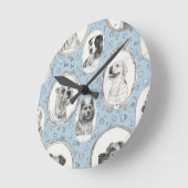 Pootjes en tijd wandklok (Hoek)