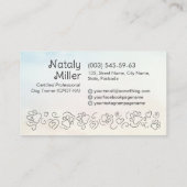 Pootjes in de hand - Hondentrainer - Aquarel Visitekaartje (Achterkant)