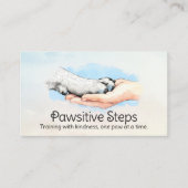 Pootjes in de hand - Hondentrainer - Aquarel Visitekaartje (Voorkant)