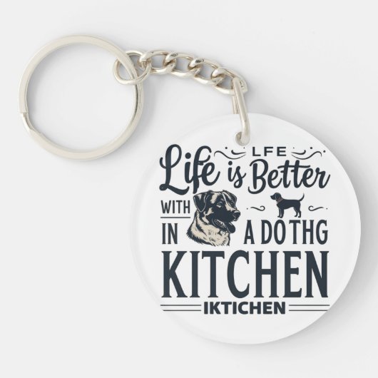 Pootjes in de keuken sleutelhanger (Voorkant)