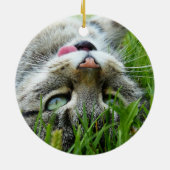 Pootjes in onze harten Foto Huisdier Memorial, Cus Keramisch Ornament (Achterkant)