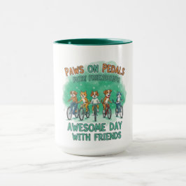 Pootjes op Pedalen: Een Geweldige Dag met Vrienden Mok