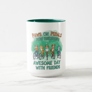 Pootjes op Pedalen: Een Geweldige Dag met Vrienden Mok