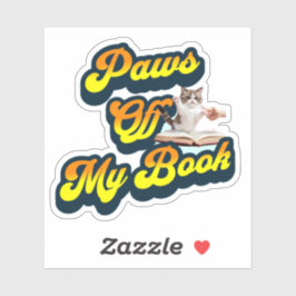 Pootjes van mijn boek schattige kat en boek sticke sticker