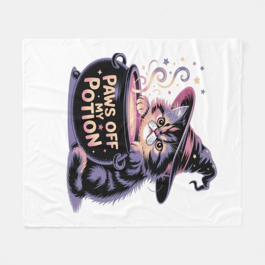 Pootjes van mijn drankje, Kawaii Halloween Witch C Fleece Deken (Voorkant (Horizontaal))