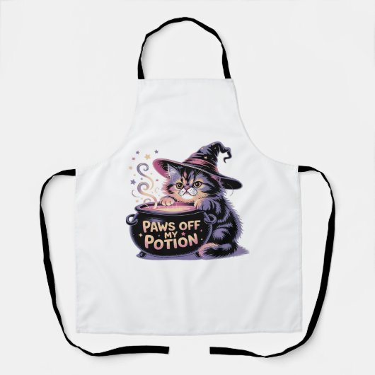 Pootjes van mijn drankje, Kawaii Halloween Witch C Schort (Voorkant)