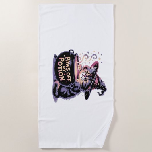 Pootjes van mijn drankje, Kawaii Halloween Witch C Strandlaken (Voorkant)