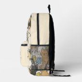 Pootjes, vleugels & snorharen bedrukte rugzak (Rechts)