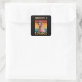 POOTJES VOL MAAR LIEF  VIERKANTE STICKER (Tas)