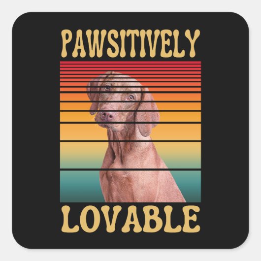 POOTJES VOL MAAR LIEF  VIERKANTE STICKER (Voorkant)