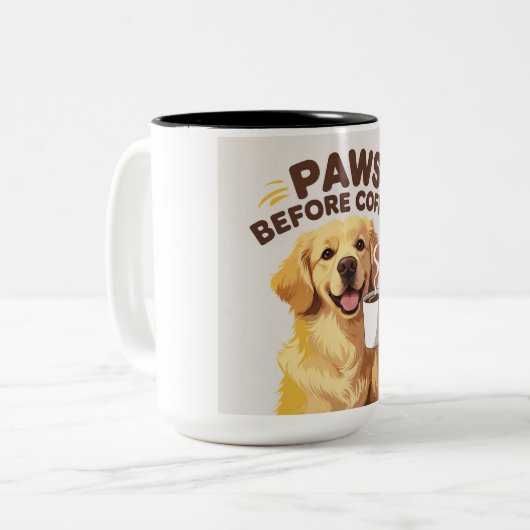 Pootjes voor de koffie Mok (Voorkant links)