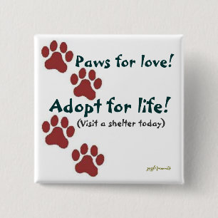 Pootjes voor de liefde! vierkante button 5,1 cm