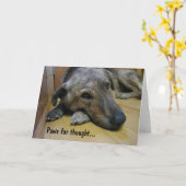 Pootjes voor gedachte: Hond 2 Kaart (Gele Bloem)