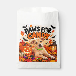 Pootjes voor Snoepjes Mooie Halloween Hond en Pomp Bedankzakje