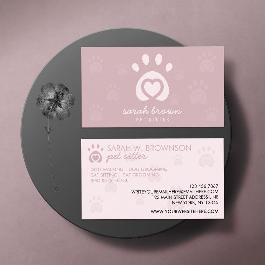 Pootlogo Print huisdierverzorging hondenuitlaatser Visitekaartje