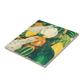  pootpastekunst, gemengde golfslag tegeltje (Zijkant)