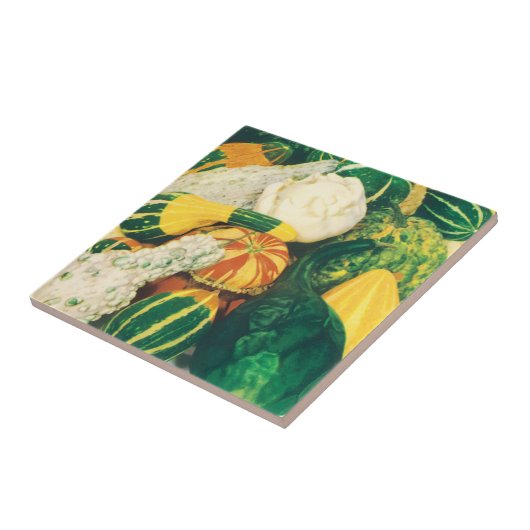  pootpastekunst, gemengde golfslag tegeltje (Zijkant)