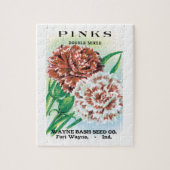  pootpastekunst, Pinks carnenbloemen Legpuzzel (Verticaal)
