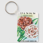  pootpastekunst, Pinks carnenbloemen Sleutelhanger (Voorkant)