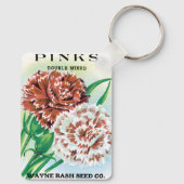  pootpastekunst, Pinks carnenbloemen Sleutelhanger (Achterkant)