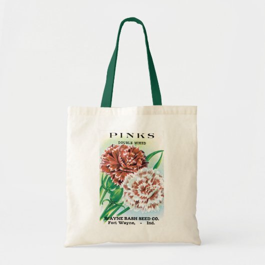 pootpastekunst, Pinks carnenbloemen Tote Bag (Voorkant)