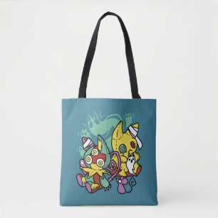 Pootpositief Verschrikkelijk Monsterse Katten Ha Tote Bag