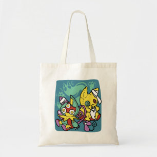 Pootpositief Vreselijk Monsterse Katten Hallowee Tote Bag