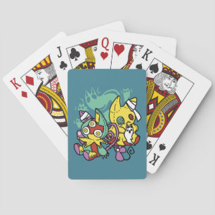 Pootpositief Vreselijk Monstieuze Katten Hallowe Pokerkaarten