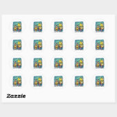 Pootpositief Vreselijk | Monstieuze Katten Hallowe Ronde Sticker (Vel)
