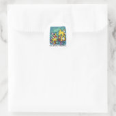 Pootpositief Vreselijk | Monstieuze Katten Hallowe Ronde Sticker (Tas)