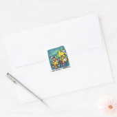 Pootpositief Vreselijk | Monstieuze Katten Hallowe Vierkante Sticker (Envelop)