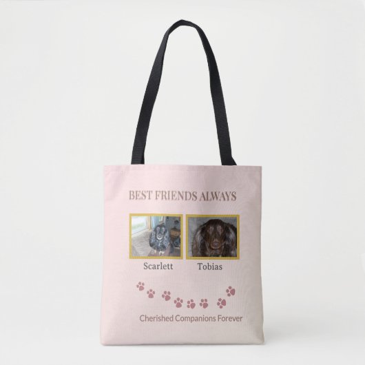Pootsafdruk boodschapper voor eeuwige vrienden tote bag (Voorkant)