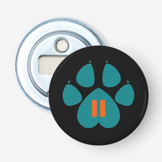 Pootsknop flesopener button flesopener (Voorkant)