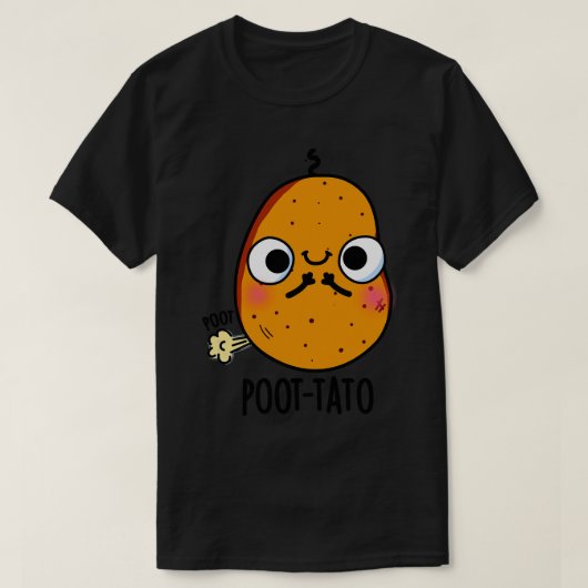 Poottato Funny Farting Potato Pun T-shirt (Design voorkant)