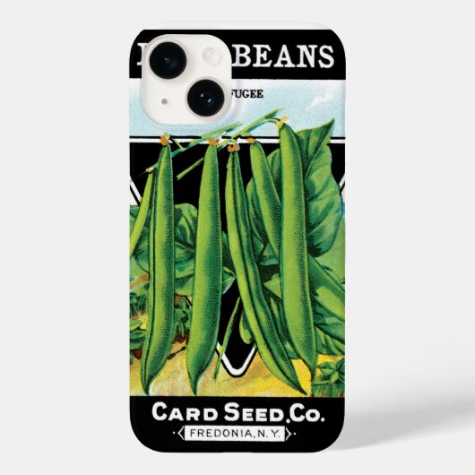  pootverpakkingslabeling kunst, Struik boon Veggie Case-Mate iPhone Case (Achterkant)