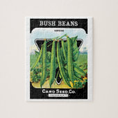  pootverpakkingslabeling kunst, Struik boon Veggie Legpuzzel (Verticaal)