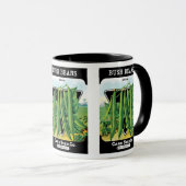  pootverpakkingslabeling kunst, Struik boon Veggie Mok (Voorkant rechts)