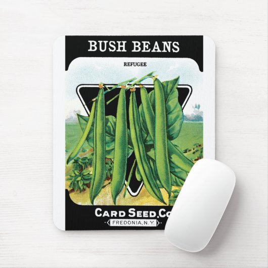  pootverpakkingslabeling kunst, Struik boon Veggie Muismat (Met muis)