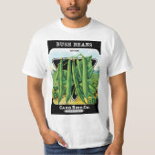  pootverpakkingslabeling kunst, Struik boon Veggie T-shirt (Voorkant)