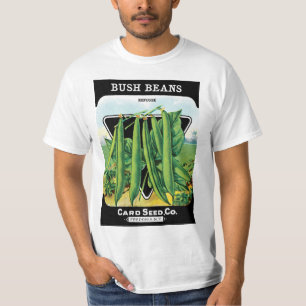  pootverpakkingslabeling kunst, Struik boon Veggie T-shirt