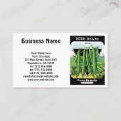  pootverpakkingslabeling kunst, Struik boon Veggie Visitekaartje (Voorkant)