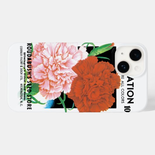  pootverpakkingslabelkunst, volkbloemen Case-Mate iPhone case (Achterkant (horizontaal))